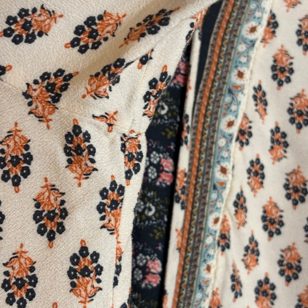 Artesia Multicolor Floral Peasant Blouse Womens Large - Picture 7 of 8